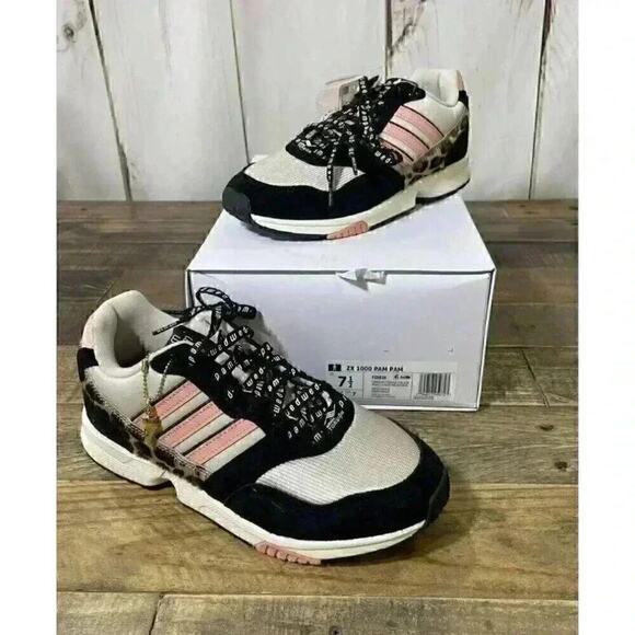 Adidas ZX 1000 Pam Pam Leopard Trace Pink Core Black Sneaker UNISEX M 7.5 W 9.5 main image 5